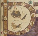 Riproduzione di iniziale miniata